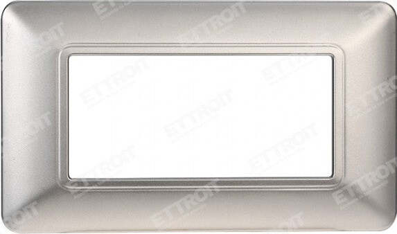 ETTROIT PLACCA PLASTICA 4P SILVER compatibile matix bticino| MT83406 Fai da te/Materiale elettrico/Placche/Placche per prese Zencoccostore - Formia, Commerciovirtuoso.it