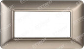 ETTROIT PLACCA PLASTICA 4P TITANIO compatibile matix bticino| MT83408 Fai da te/Materiale elettrico/Placche/Placche per prese Zencoccostore - Formia, Commerciovirtuoso.it