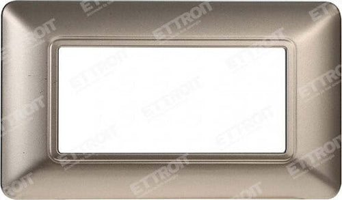 ETTROIT PLACCA PLASTICA 4P TITANIO compatibile matix bticino| MT83408 Fai da te/Materiale elettrico/Placche/Placche per prese Zencoccostore - Formia, Commerciovirtuoso.it