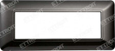 ETTROIT PLACCA PLASTICA 6P ACCIAIO SCURO compatibile matix bticino| MT83607 Fai da te/Materiale elettrico/Placche/Placche per prese Zencoccostore - Formia, Commerciovirtuoso.it