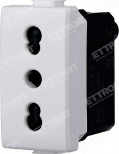 ETTROIT PRESA BIPASSO 2+T 16A compatibile matix bticino| MT2001 Fai da te/Materiale elettrico/Prese elettriche ed accessori/Prese a muro Zencoccostore - Formia, Commerciovirtuoso.it