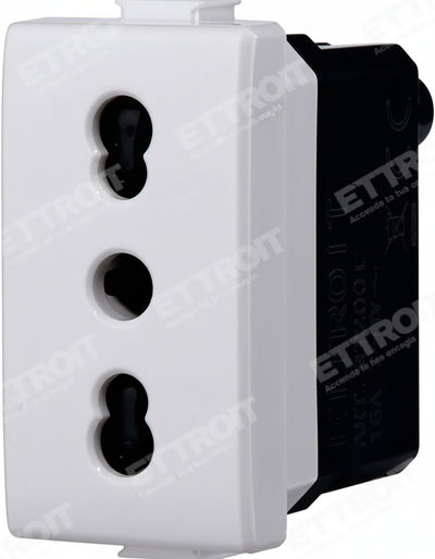 ETTROIT PRESA BIPASSO 2+T 16A compatibile matix bticino| MT2001 Fai da te/Materiale elettrico/Prese elettriche ed accessori/Prese a muro Zencoccostore - Formia, Commerciovirtuoso.it