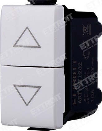 ETTROIT PULSANTE DOPPIO 1P+1P 16A compatibile matix bticino | MT1202 Fai da te/Materiale elettrico/Prese elettriche ed accessori/Prese a muro Zencoccostore - Formia, Commerciovirtuoso.it