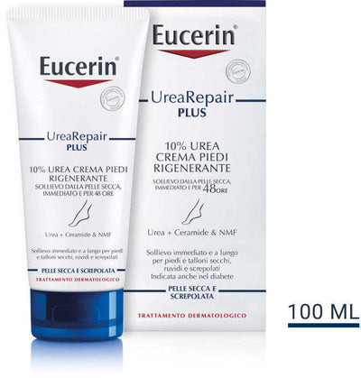 Eucerin UreaRepair Plus 10% urea crema piedi rigenerante per pelle secca e screpolata 100ml