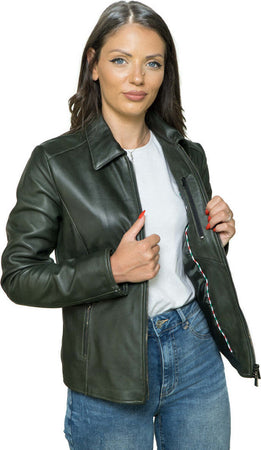 Eva---Giacca-Donna-Verde-in-vera-pelle