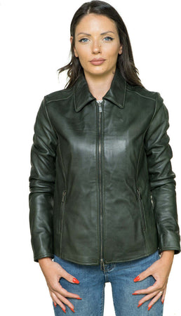 Eva---Giacca-Donna-Verde-in-vera-pelle