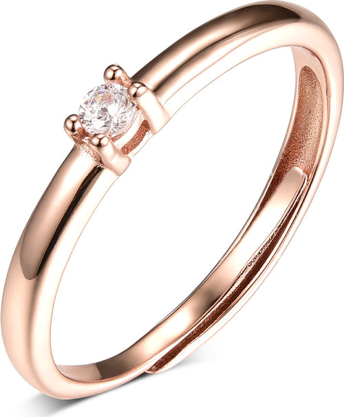 Evideence-Anello-Donna-Anello-argento-925-rose-gold-zirconi-bianchi-misura-regolabile