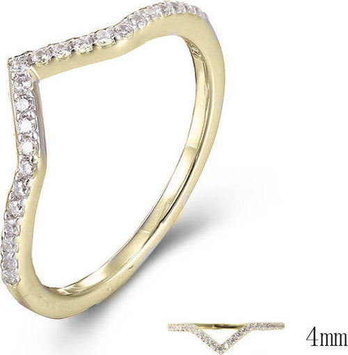 Evideence-Anello-Donna-argento-925-gold-e-zirconi-bianchi