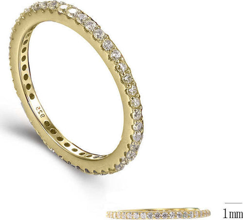 Evideence-Anello-Donna-argento-925-gold-e-zirconi-bianchi