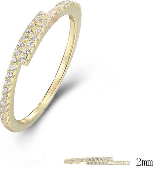 Evideence-Anello-Donna-argento-925-gold-e-zirconi-bianchi