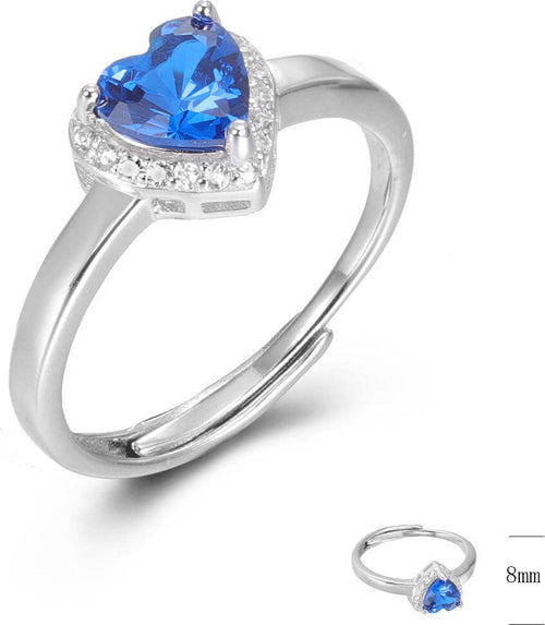 Evideence-Anello-Donna-argento-925-rodio-zirconi-bianchi-pietra-zaffiro-misura-regolabile