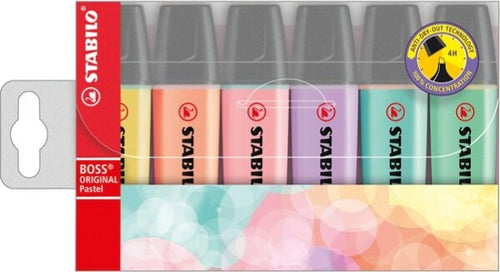 Evidenziatore Boss Original Pastel - tratto 2 - 5 mm - colori assortiti - Stabilo - astuccio 6 pezzi Cancelleria e prodotti per ufficio/Penne matite scrittura e correzione/Marcatori ed evidenziatori/Marcatori cancellabili a secco e liquidi Eurocartuccia - Pavullo, Commerciovirtuoso.it