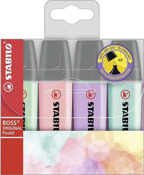 Evidenziatore-Stabilo-Boss-Pastel-4-pezzi