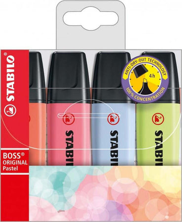 Evidenziatore-Stabilo-Boss-Pastel-Wallet-4-pezzi