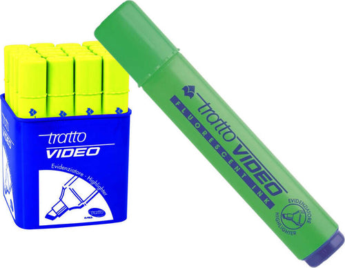 Evidenziatore-Tratto-video-verde-20-pezzi-Fila