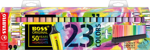 Evidenziatori Boss Original - colori assortiti fluo + pastel - Stabilo - deskset 23 pezzi Cancelleria e prodotti per ufficio/Penne matite scrittura e correzione/Marcatori ed evidenziatori/Marcatori cancellabili a secco e liquidi Eurocartuccia - Pavullo, Commerciovirtuoso.it