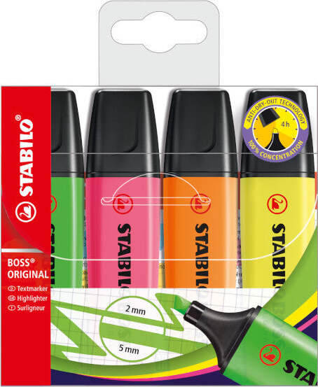 Evidenziatori-Stabilo-Boss-4-pezzi