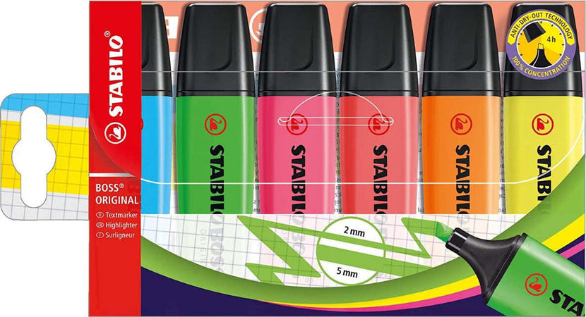 Evidenziatori-Stabilo-Boss-Blister-6-pezzi