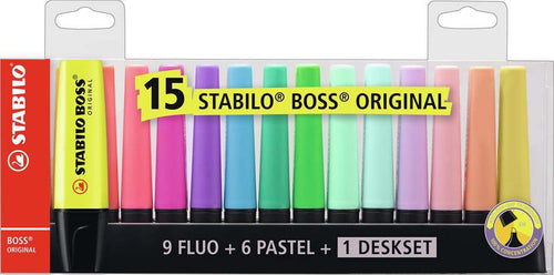 Evidenziatori-Stabilo-Boss-Pastello-15-pezzi