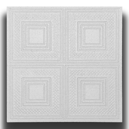 10 o 20mq (40 oppure 80 pezzi) di pannello decorativo a soffitto in polistirene compatto 50x50cm (spess. 1cm) EVORA - Eternal Parquet