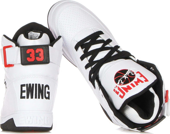 EWING-ATHLETICS-Scarpa-Basket-Uomo-Ewing-33-Hi-Pu-White/black/chinese-Red-da-uomo
