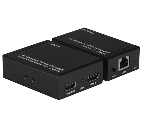 HDMI Extender con IR Single CAT6 fino a 60 Mt