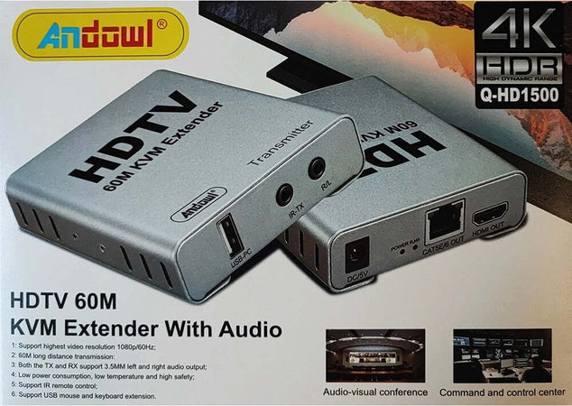 Extender Estensore Kvm Hdtv 4k 60 M Con Audio Supporta Video 1080p/60hz Q-hd1500 Elettronica/Informatica/Accessori/Cavi e accessori/Cavi/Cavi HDMI Trade Shop italia - Napoli, Commerciovirtuoso.it