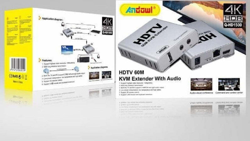 Extender Estensore Kvm Hdtv 4k 60 M Con Audio Supporta Video 1080p/60hz Q-hd1500 Elettronica/Informatica/Accessori/Cavi e accessori/Cavi/Cavi HDMI Trade Shop italia - Napoli, Commerciovirtuoso.it