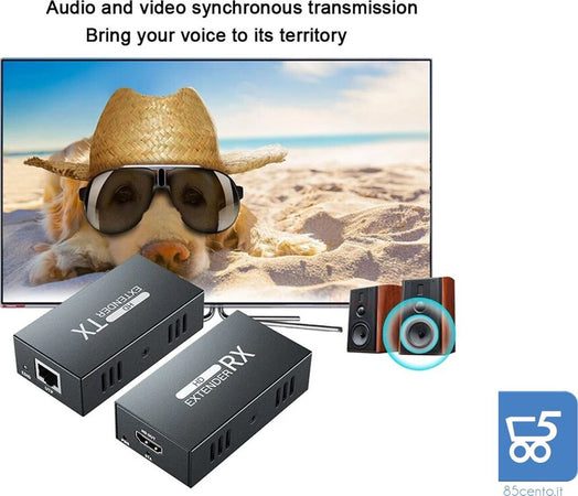 Extender HD RJ45 1080P 60Hz 50M estensione HD su Ethernet Cat6 Trasmettitore e Ricevitore Video HD