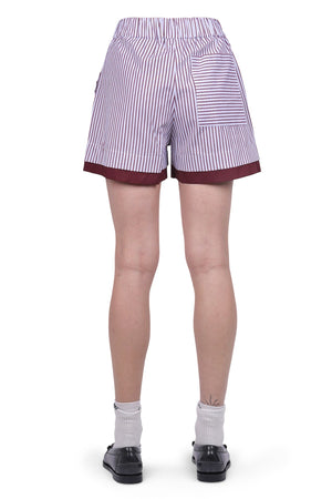 MeME ROAD Meme Road - Shorts - 470276 - Bianco/Bordeaux da donna