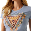 Guess t-shirt polvere TRIANGLE FLOWERS W5YI08J1314A70Q