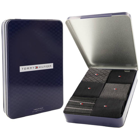 Tommy Hilfiger gift box 6 paia di calzini neri 701235373002