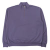 AURALEE Elastic High Gauge Sweat Half Zip P/O in Purple da uomo