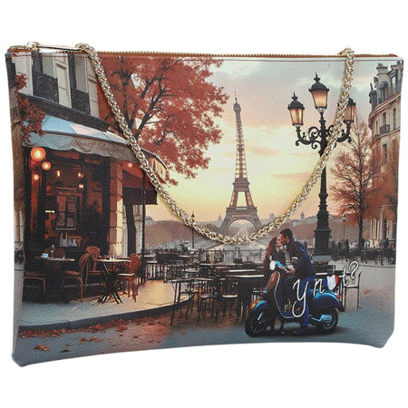 YNot borsa piatta clutch KISSES FROM PARIS YES605F6