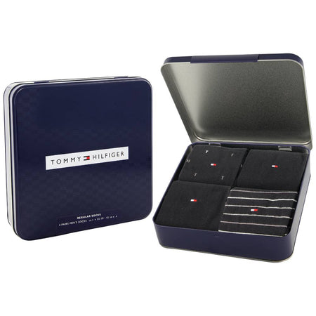 Tommy Hilfiger gift box 4 paia calzini neri 701235375002