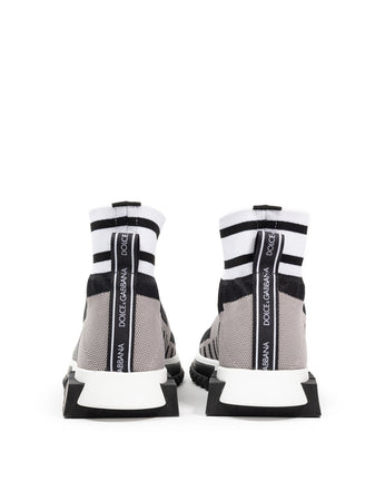 Dolce &amp; Gabbana Sneakers Sorrento alte in maglia elastica da donna