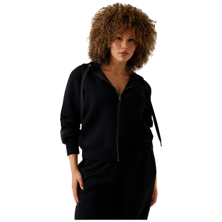 Guess felpa nera in scuba NEW HOODED W5YQ05 KBYE2 JBLK