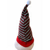 Puntale per albero buffo babbo natale con cappello e barba h 45 cm decorazione