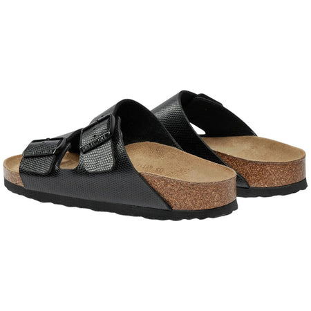 Birkenstock ciabatta Arizona hiny lizard black, Birko Flor Embossed 1027835 Ciabatte Birkenstock