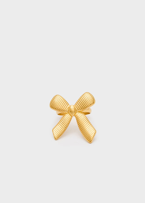 Anello fiocco rigato
