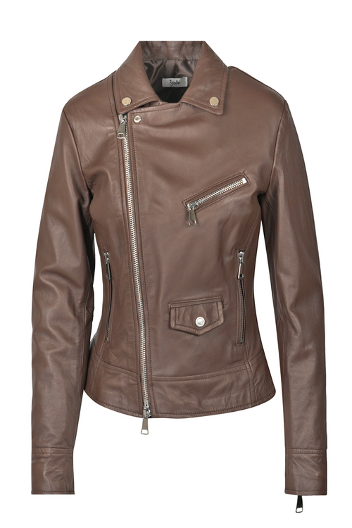 3JOLIE 3jolie - Giubbotto di pelle - 451450 - Moro da donna