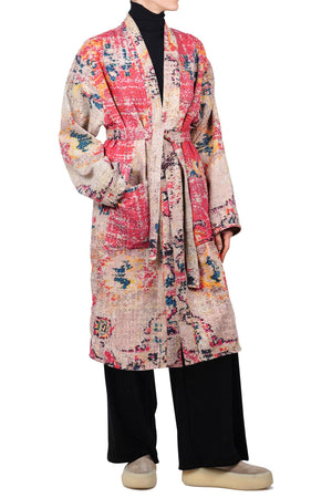 LA FEMME BLANCHE La Femme Blanche - Kimono - 470163 - Grigio/Rosa da donna