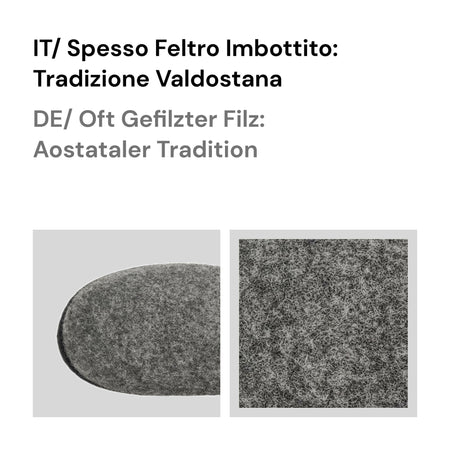 Le Valdostane, Fantastiche Pantofole Uomo Invernali da Casa, Calde e Imbottite, Ciabatte Inverno Antiscivolo con Pelo, Ciabatta da Camera Made in Italy, Fibbia Regolabile Comfort Unico