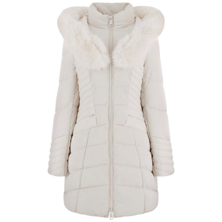 Guess piumino stone con cappuccio in pelliccia sintetica NEW OXANA