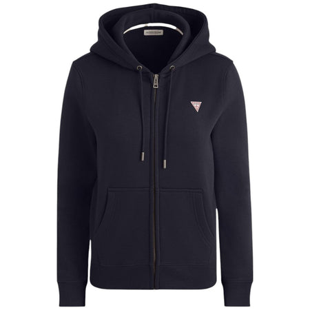 Guess felpa blu zip cappuccio mini logo W4YQ03KC811A71W