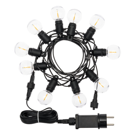 Catena luminosa Party con 10 lampade a led decorazione per veranda e giardino