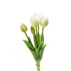 Mazzo 5 tulipani in gomma per decorazione ambienti h 39 cm