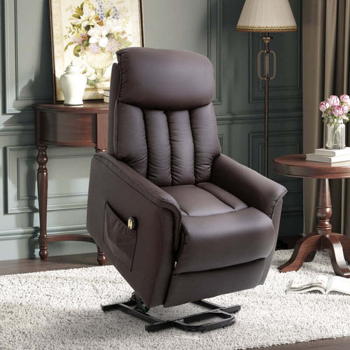 F713-067V91BNA-Poltrona-Relax-Alza-persona-marrone-con-Telecomando,-Reclinabile-con-Poggiapiedi-Integrato,-80x94x104cm