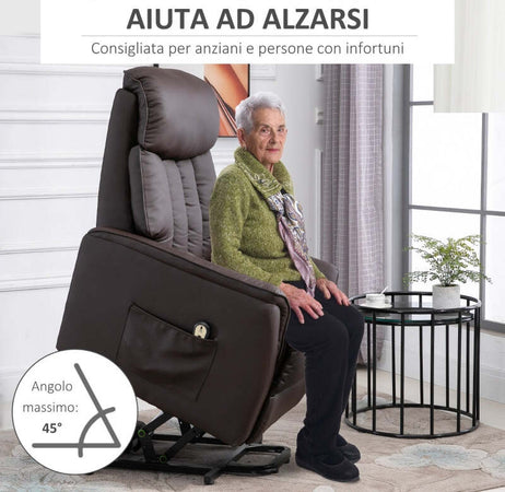 F713-067V91BNA-Poltrona-Relax-Alza-persona-marrone-con-Telecomando,-Reclinabile-con-Poggiapiedi-Integrato,-80x94x104cm