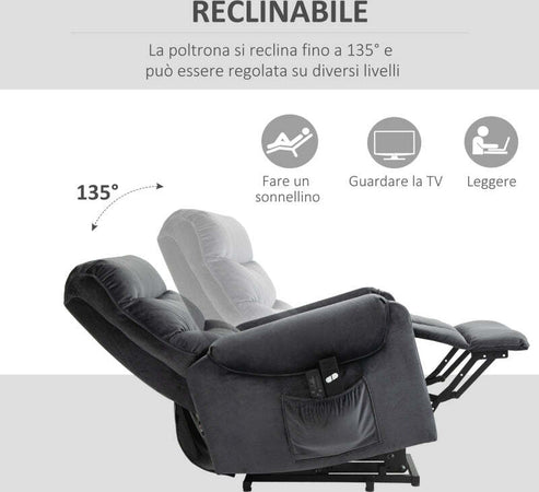 F713-090V90CGA-Poltrona-Relax-Reclinabile-a-135°,-Massaggiante-e-Alza-persona-con-Telecomando,-79x97x103cm,-Grigio